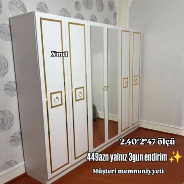 seif qapi: Новый, Распашной, 5 дверей Прямой шкаф, Гардеробный шкаф