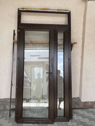 двухстворчатые двери: Входная дверь, Правосторонний механизм, Б/у, 245 * 120, Самовывоз
