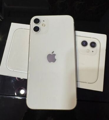 Apple iPhone: IPhone 11, Б/у, 128 ГБ, Коробка, Чехол, Зарядное устройство, 77 %