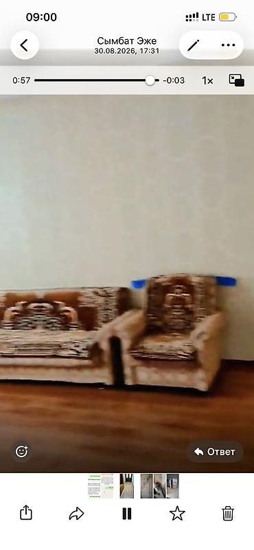квартира париж: 1 комната, Тунгуч мкр Без подселения, от 3 месяцев, С мебелью полностью — 3