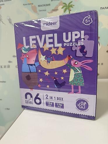 Оюнчуктар: Новые Пазлы Mideer LEVEL UP! Puzzles — набор 2-в-1 для детей 5+. Серия — 1