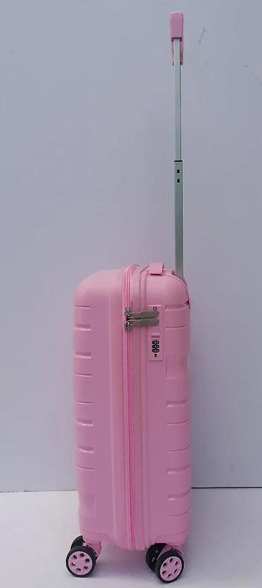 Putni koferi i torbe: Tvrdi kofer na točkiće – ružičasti - Materijal: čvrsta ABS/plastika — 7