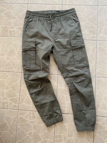 sara pantalone: Trousers, M (EU 50), H&M, Joggers, color - Khaki