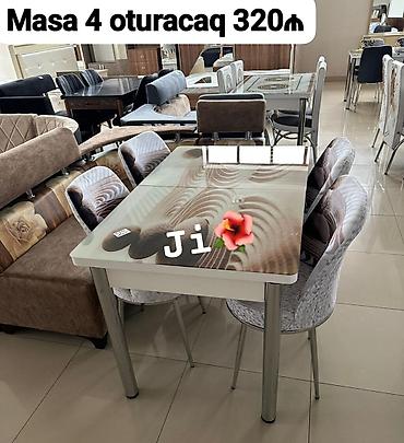 Mətbəx üçün, Yeni, Açılan, Dördbucaq masa, 4 stul lalafo.az -da Mətbəx üçün, Yeni, Açılan, Dördbucaq masa, 4 stul