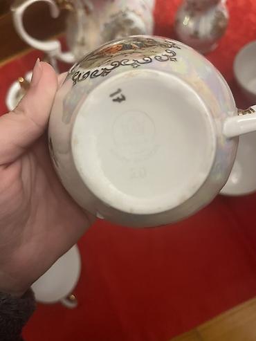 cayni: Çay dəsti, rəng - Ağ, Farfor, 6 nəfərlik — 6