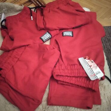 pantalone helanke: S (EU 36), M (EU 38), L (EU 40), bоја - Crvena, Jednobojni