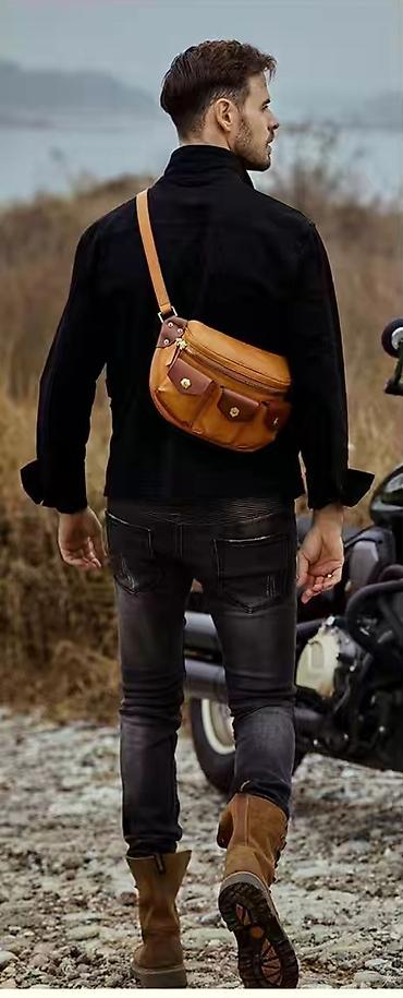 Поясные сумки, бананки: Поясная сумка, бананка, Материал: Натуральная кожа, Мужские — 8