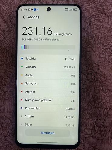 Honor 256 GB, rəng - Qara