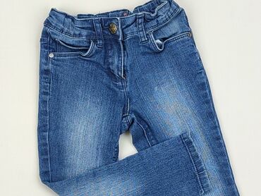 jeansy mom fit z dziurami i wysokim stanem: Spodnie jeansowe, Lupilu, 2-3 lat, 98, stan - Bardzo dobry