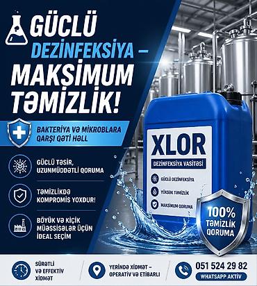 Məişət kimyəvi maddələri: Xlor dezinfeksiya vasitəsi – güclü dezinfeksiya, maksimum təmizlik! — 1