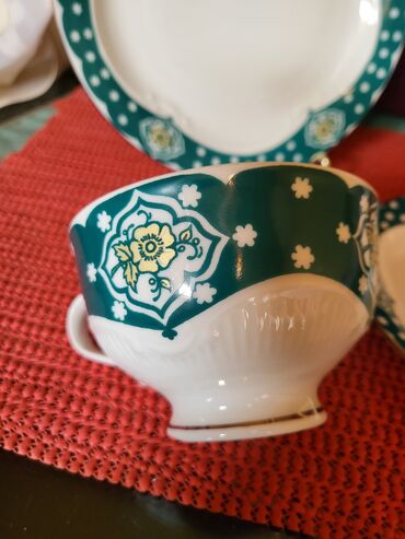 Kuhinjski setovi: Set memacki porcelan Lettin 70te. Set perfektan. pozlata — 7