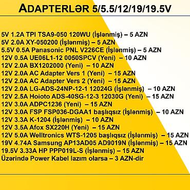 kamputur: Adapterlər “5/5.5/12/19/19.5V 0.5/1/2/3/4/5A” ⭐5V 1.2A TPI TSA9-050 — 2