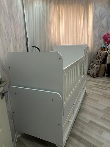 matras ortopedik: Uşaq beşiyi – çoxfunksiyalı kombi model - Rəng: ağ/kremlə tonlanmış - — 2
