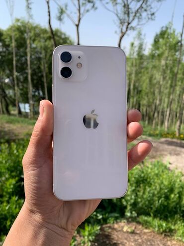бэу телефон: IPhone 12, Колдонулган, 64 ГБ, Ак, Каптама, Коргоочу айнек, Кабель, 82 %
