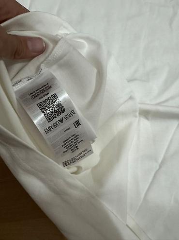 armani: Мужская футболка, S, M, 2XL, Emporio Armani, Новый, цвет - Белый, Самовывоз — 4