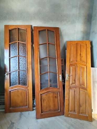 zal qapıları: Taxta otaq qapıları – 3 ədəd Məhsul təsviri: - Material: təbii ağac — 2