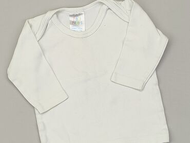 biała bluzka basic: Bluzka, 6-9 m, stan - Zadowalający