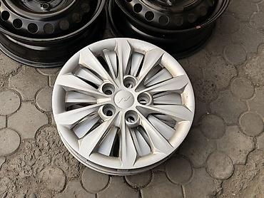 15: Железные Диски R 15 Hyundai, Комплект, отверстий - 5, Б/у — 5