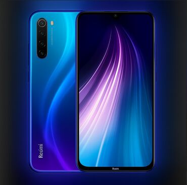 телефоны кнопочный: Redmi, Redmi 8, Б/у, 64 ГБ, цвет - Голубой, 2 SIM