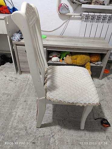 Чехлы для мягкой мебели: Срочно!Срочно стол,6 штук стульчиктери менен сатылат б/у чехолдору — 5