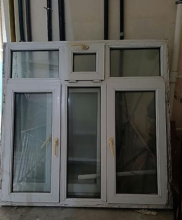мох: PVC pəncərə bloku - Material: Ağ PVC profil - Konfiqurasiya: 3 böyük — 1