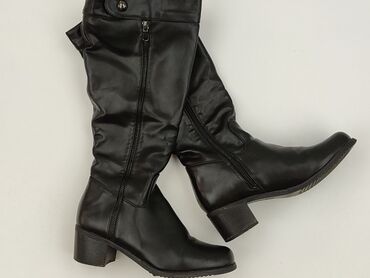 sandały koturna ccc: High boots for women, size 37