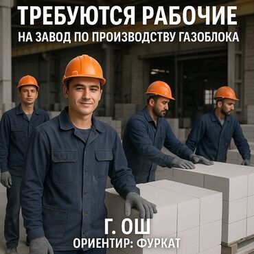 Другие специальности: Требуются рабочие на завод по производству газоблока. Работа в городе