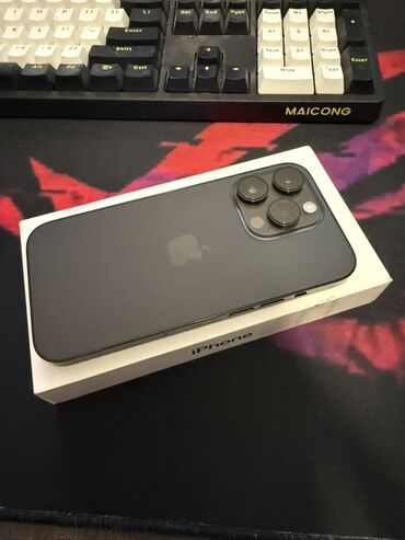 реалми 9про: IPhone 14 Pro, Колдонулган, 256 ГБ, Black Titanium, Куту, 80 %