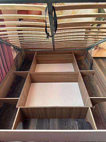 Спальные гарнитуры: Спальный гарнитур, Б/у, Двуспальная кровать, Тумба, Комод, Россия, Самовывоз, Платная доставка, цвет - Бежевый — 9