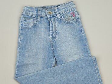 high skinny jeans: Spodnie jeansowe, 5-6 lat, 110/116, stan - Dobry