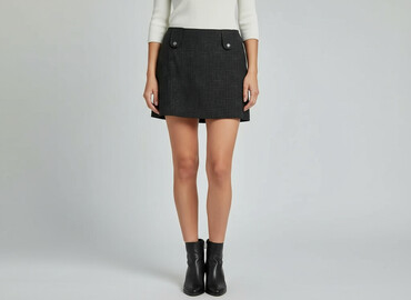 spódnice kopertowa czarne: Women`s skirt, size L