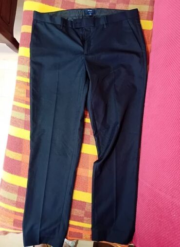 braon muske pantalone: Pantalone, XL (EU 54), Klasične, bоја - Crna