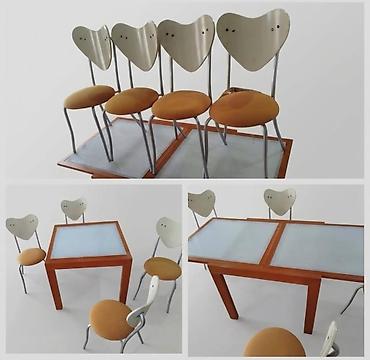 Qonaq otağı üçün, İşlənmiş, Kvadrat masa, 4 stul lalafo.az -da Qonaq otağı üçün, İşlənmiş, Kvadrat masa, 4 stul
