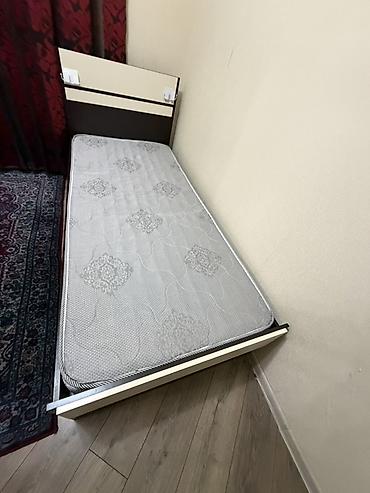 Çarpayılar: Tək nəfərlik çarpayı və döşək dəsti Tək nəfərlik kravat Matras yeni — 3