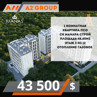 Другая коммерческая недвижимость: 1 комната, 47 м², Элитка, 3 этаж, ПСО (под самоотделку)