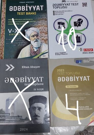 MHM Edebiyyat test toplusu 10manat, DİM test toplusu 4manat. yaxsi