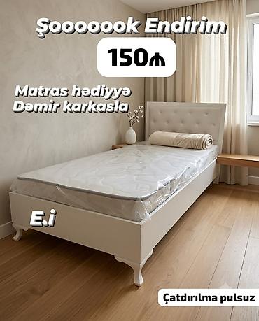 carpayı doşəyi: Yeni, Təknəfərlik çarpayı, Matras ilə — 8