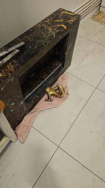 Hamam dolabları: Mərmər hamam dəsti – kurna və konsol - Material: təbii mərmər - Rəng — 4