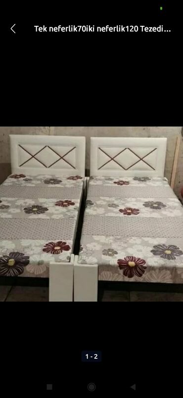 Masalar və oturacaqlar: Yeni, Təknəfərlik çarpayı, Bazasız, Matrassız, Siyirməsiz, Azərbaycan