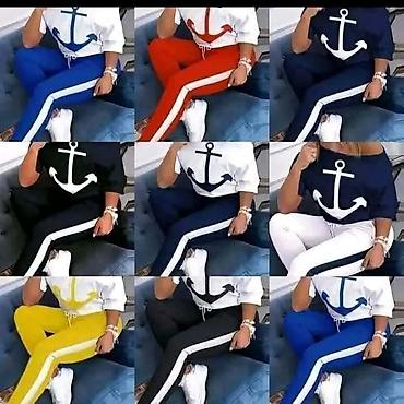 bata torba: Ženski dvodelni komplet sa mornarskim motivom – majica i trenerka - — 1