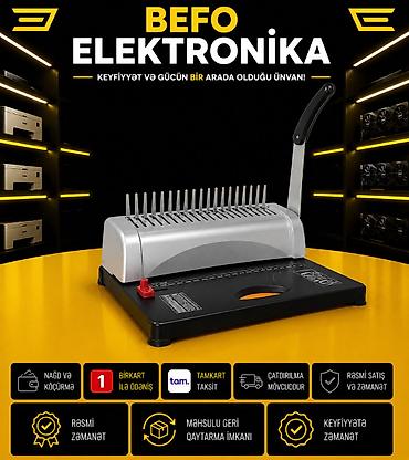 Комплектующие для ПК: 🔵 Peşəkar Cildləmə Aparatı (A4, Plastik Spiral) 📍 Befo Elektronika — 1