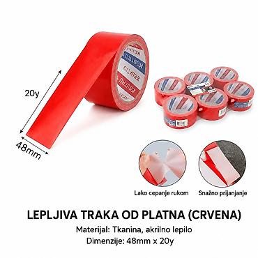 KMT Tkanina traka – crvena 3283701 Opis: - Višenamenska lepljiva