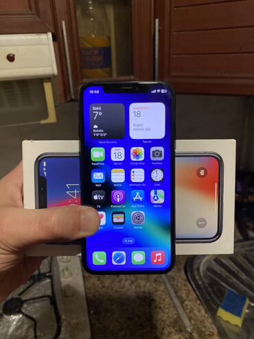 iphone x kontakt home: IPhone X, 256 GB, Space Gray, Sənədlərlə