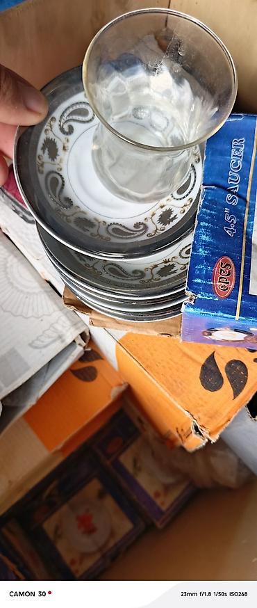 soltan darağı gülü: Çay dəsti, rəng - Qızılı, Şüşə, 6 nəfərlik — 3
