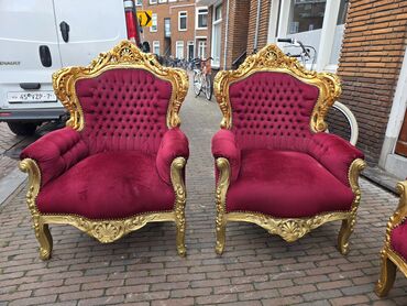 Stilske garniture: Luksuzni set nameštaja u baroknom stilu – trosed i dve fotelje - — 10