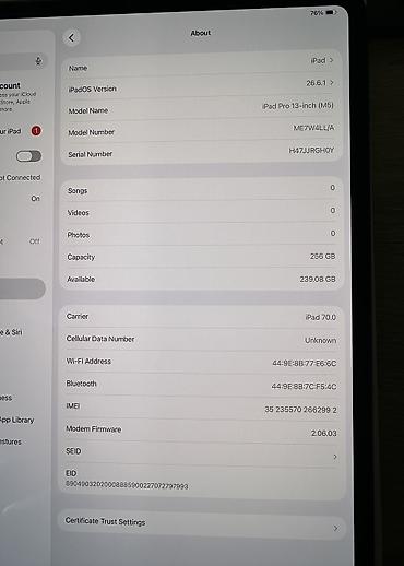 ipad 12 9 pro: Планшет, Apple, память 256 ГБ, 13" - 14", 5G, Б/у, Классический цвет - Черный — 3