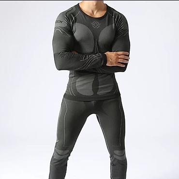 nike tech flecee: Мужское термобельё-комплект (лонгслив + лосины) - Тип: спортивное — 1