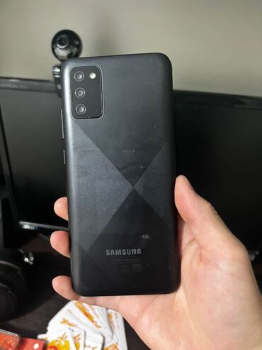 Samsung: Samsung Galaxy A02 S, Б/у, < 2 ГБ, цвет - Черный, 2 SIM