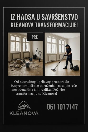 Biznis usluge: ### **✨ KLEANOVA – Kada čistoća postane luksuz! ✨** 🔹 **Imate — 11