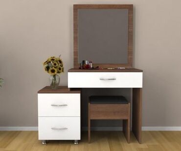 Sifarişlə yazı masaları: Dördbucaq masa, Stulsuz, Polkalı, Siyirməli, Türkiyə, Mat laminat — 8